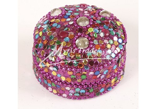 kulatá malá, multikolor, fialová - 5,5 cm