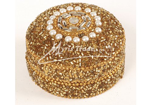 kulatá střední, zlatá - 7,5 cm