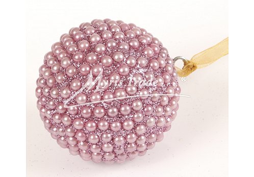 koule malá - perličky-fialová,  7,5 cm