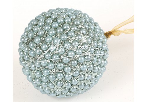 koule malá - perličky-tyrkysová,  7,5 cm