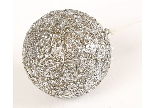 koule větší - sříbrná,  9 cm