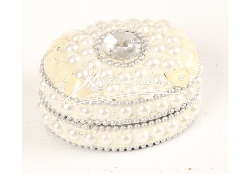 oválná malá, bílá - 6x4 cm