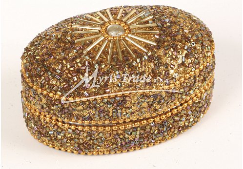 oválná střední, zlatá - 8 x 5,5 cm