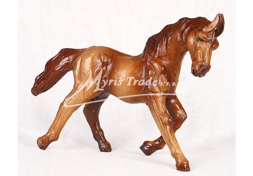 malý kůň hnědý bez sedla - 15 cm