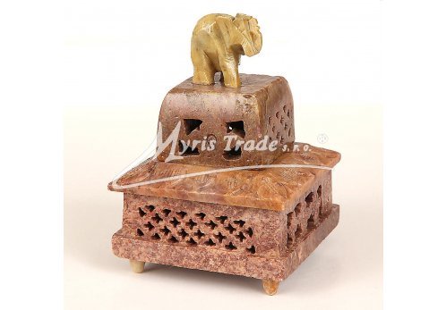 stojánek/dóza na františky se slonem - čtverec