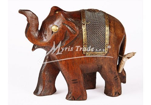 slon dřevěný - zdobený