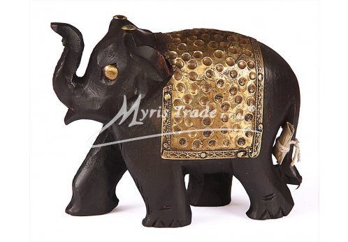 slon dřevěný - zdobený