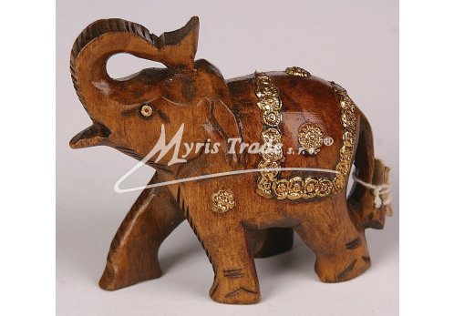 slon dřevěný  - zdobený