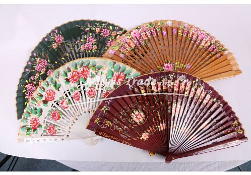 luxusní vějíř - černý