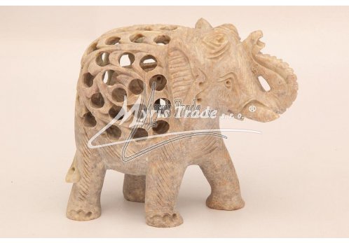 slon vyřezávaný, přírodní - 13 cm