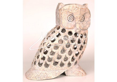 sova vyřezávaná velká - 16 cm