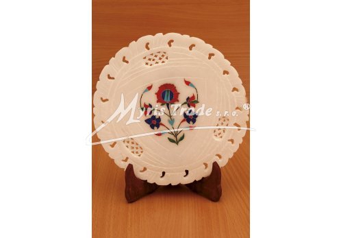 dekorační mramorový talířek - střední 18 cm