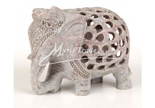 slon vyřezávaný, přírodní - 11 cm