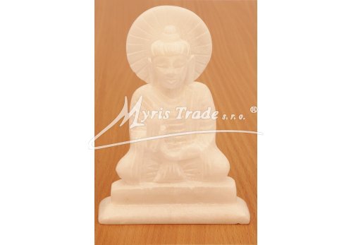 BUDDHA z bílého mramoru - 11,5 cm