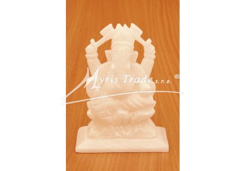 GANESHA z bílého mramoru -  9 cm