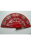 luxusní vějíř - červený