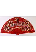 luxusní vějíř - červený