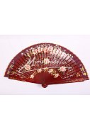 luxusní vějíř - tmavě červený (bordó)