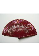 luxusní vějíř - tmavě červený (bordó)