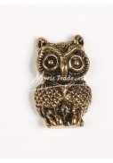 kovový pozlacený magnet - sova