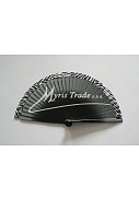 vějíř dřevěný "AFRIKA" - černý "zebra"