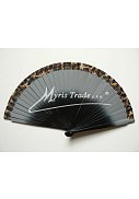 vějíř dřevěný "AFRIKA" - černý "levhart"