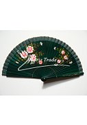 vějíř - oboustranný, tmavě zelený