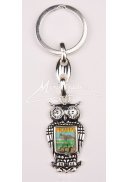 klíčenka - sova s motivem Prahy