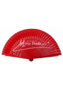 vyřezávaný vějíř - červený