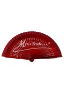 vyřezávaný vějíř - tmavě červený (bordó)