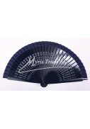 vyřezávaný vějíř - tmavě modrý