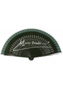 vyřezávaný vějíř - tmavě zelený