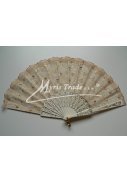 krajkový vějíř - slonová kost
