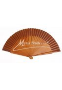 vějíř dřevěný - hnědá