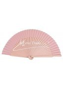 vějíř dřevěný - růžový
