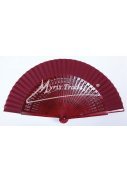 vějíř vyřezávaný - bordó