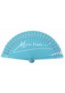 menší vějíř vyřezávaný - světle modrý