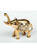 mosazný slon zdobený perletí  - 9,5 cm