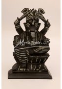 soška GANESHI černý mastek - 15,5 cm