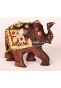 slon dřevěný - zdobený