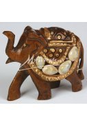 slon dřevěný  - zdobený
