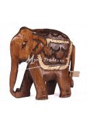 slon dřevěný - zdobený