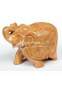 slon plný, světlý s jemnou řezbou 11 cm