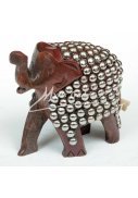 NOVÝ slon dřevěný - zdobený 7,5 cm