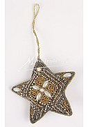 hvězda - stříbrno-zlatá,  11 cm