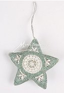 hvězda - ledově modrá,  11 cm