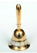 zvonek mosazný s perletí - 13,5 cm