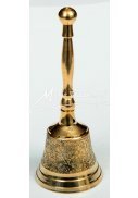 zvonek mosazný zdobený - 15,5 cm
