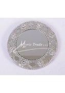 stříbrné kulaté zrcátko - 7,5 cm