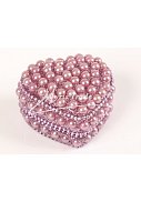 srdce malé, perličkové, fialové  - 5,5 cm